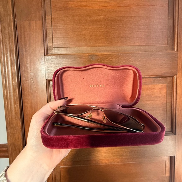 Gucci Brow Bar Aviator Sunglasses 60 mm - Picture 13 of 14